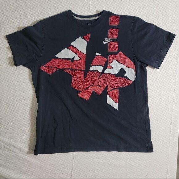 Nike Air Tribal T Shirt Mens Size 2 XXL Black Red White Graphics - Picture 7 of 10